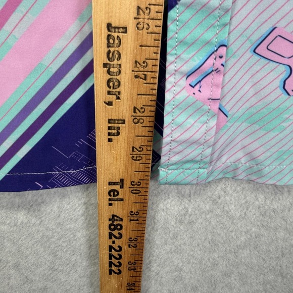 Retro Rifle Ocean Drive Shirt Mens Large Green Miami Graphic Party Button Up - Picture 3 of 6